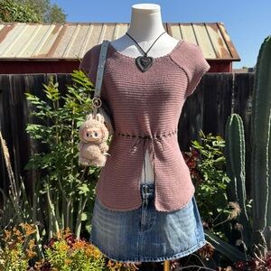 No Boundaries Mauve Knit Top